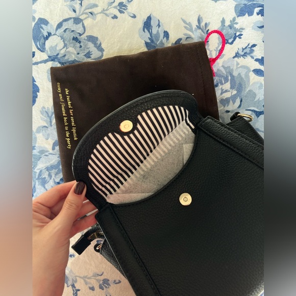 Kate Spade Black Pebbled Leather Crossbody Bag - Picture 5 of 15